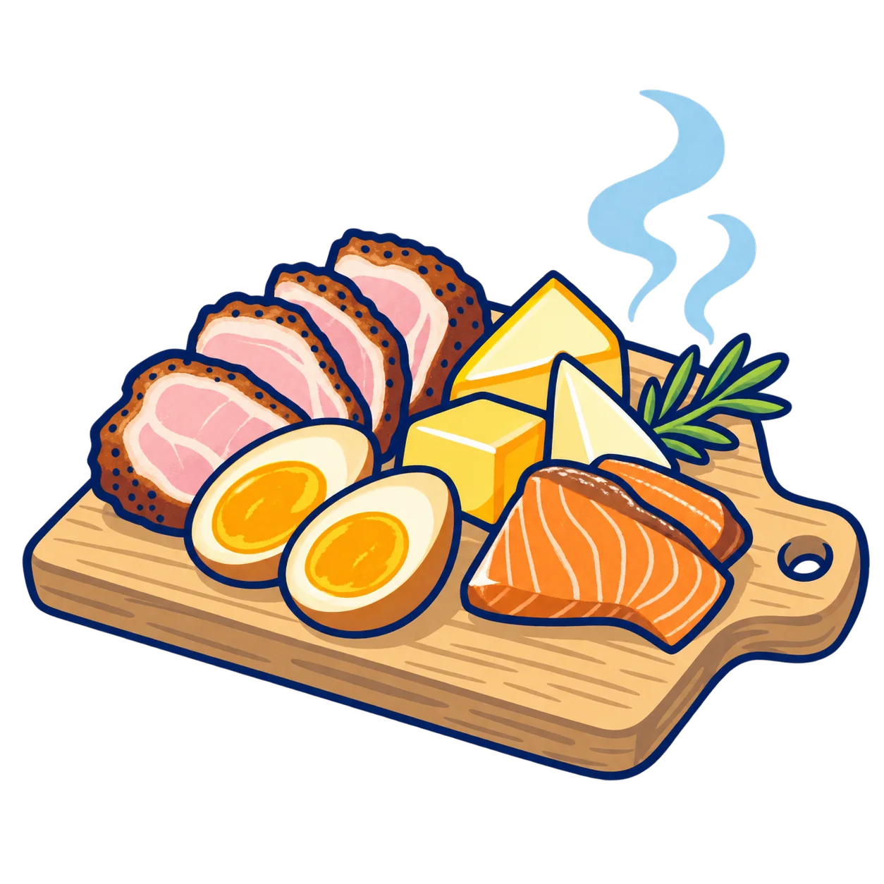 燻製料理のイメージイラスト