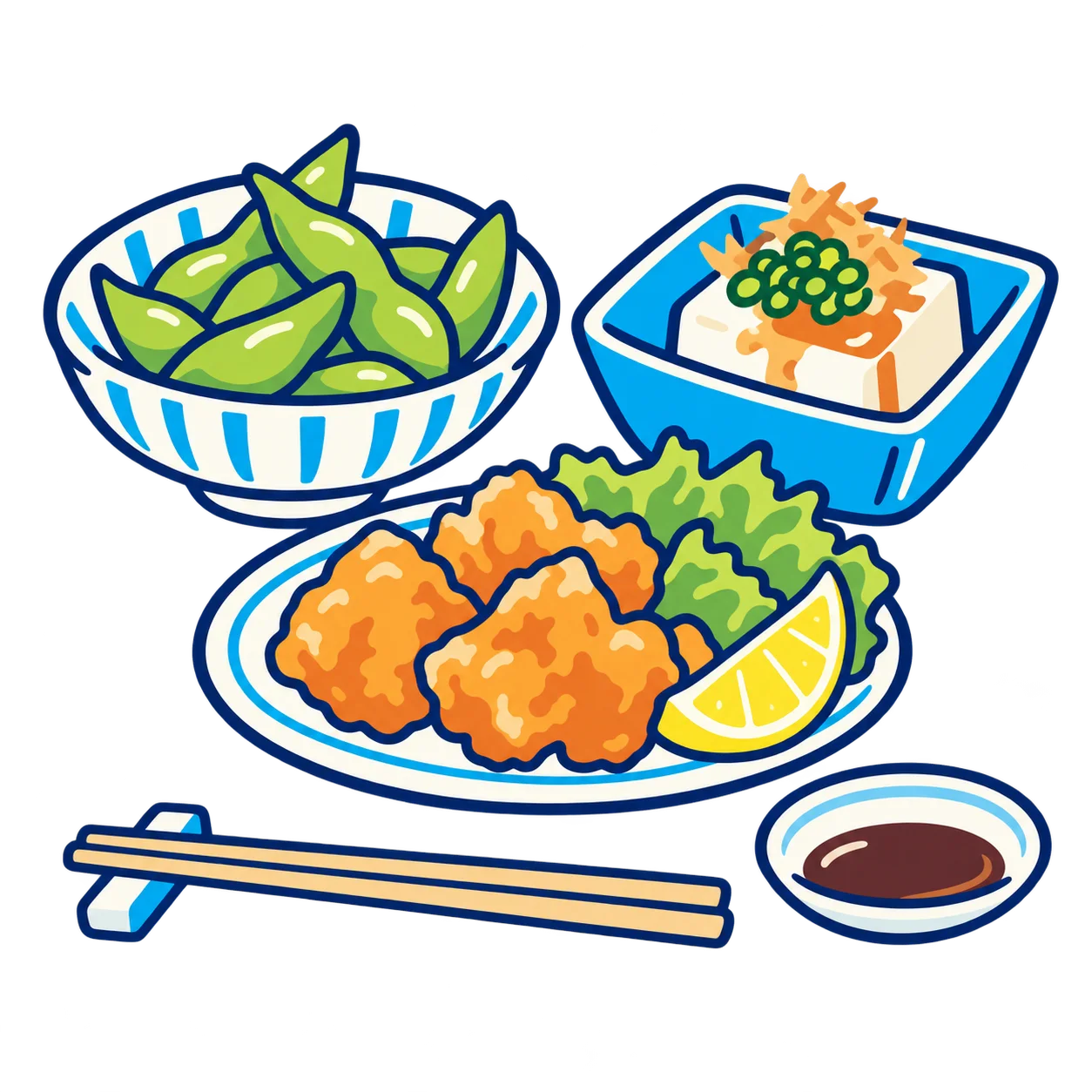 小皿料理のイメージイラスト